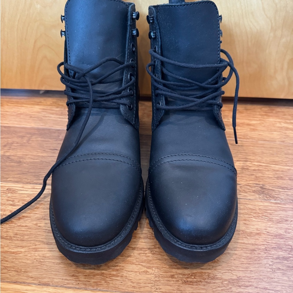 Patina Men's Black Leather Boots